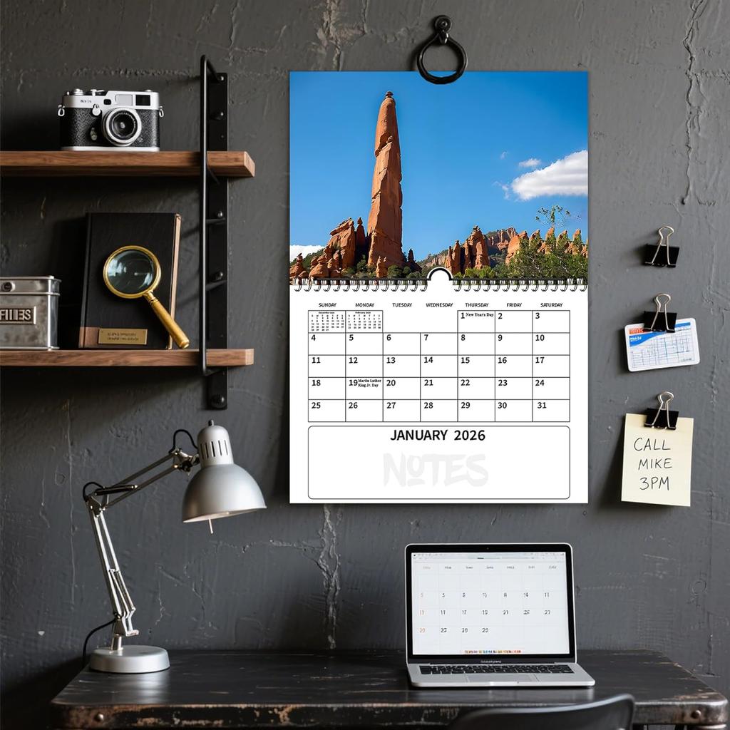 Nature's D*ck Pics Calendar 2026 – Funny Wall Calendar with Unique Rock Photos, 11”x8” for Adults, Perfect Gag Gift for White Elephant & Dirty