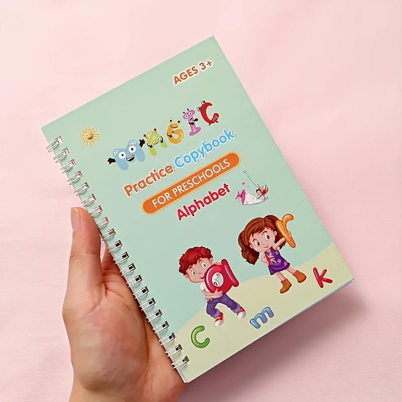 Magic Ink Copybooks for Kids Reusable Handwriting Workbooks for Preschools Grooves Template Design and Handwriting Aid Practice for Kids