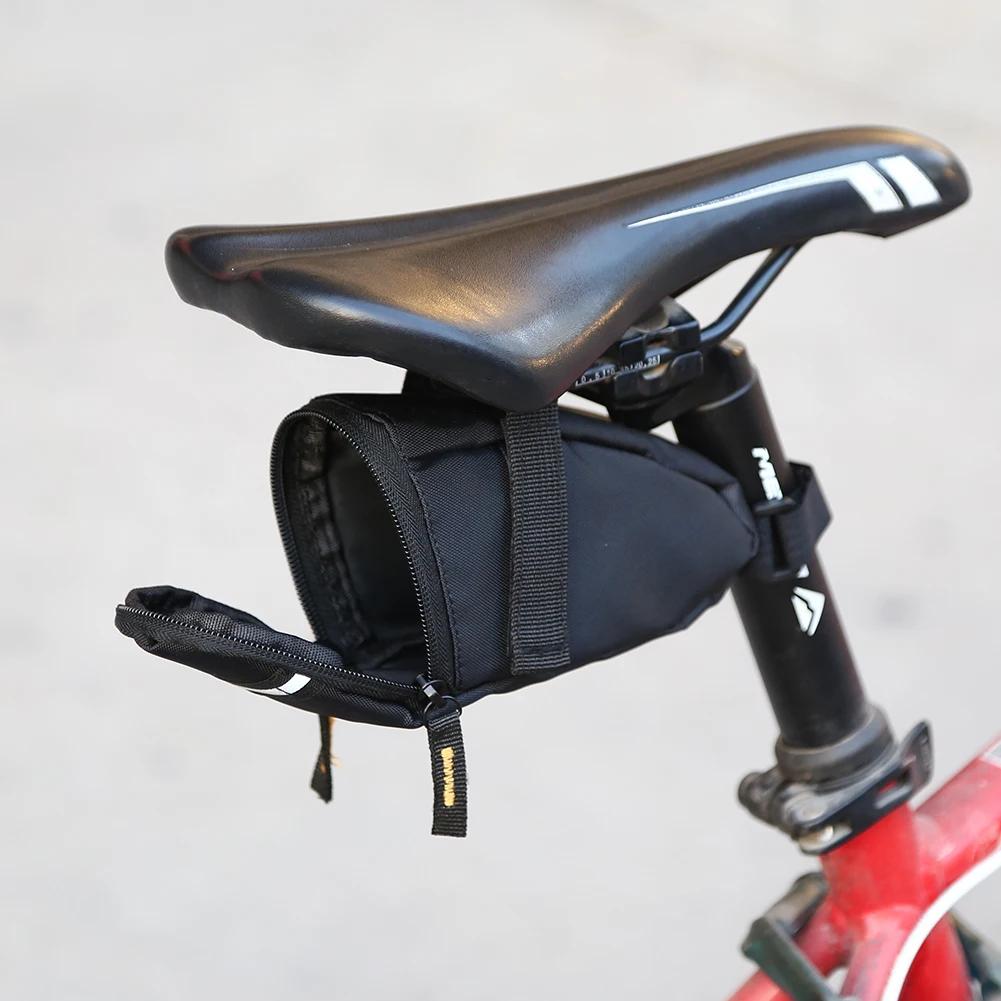 1-2Pcs 1L Bicycle Saddle Bag Waterproof Saddle Bag MTB Seatpost Rear Storage Pouch Cycling Seat Rear Equipments