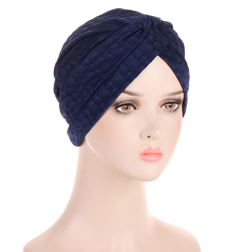 New Breathable Solid Color Women'S Turban Caps Muslim Headscarf Bonnet Femme Ready To Wear Hijab Cap Turbante Mujer