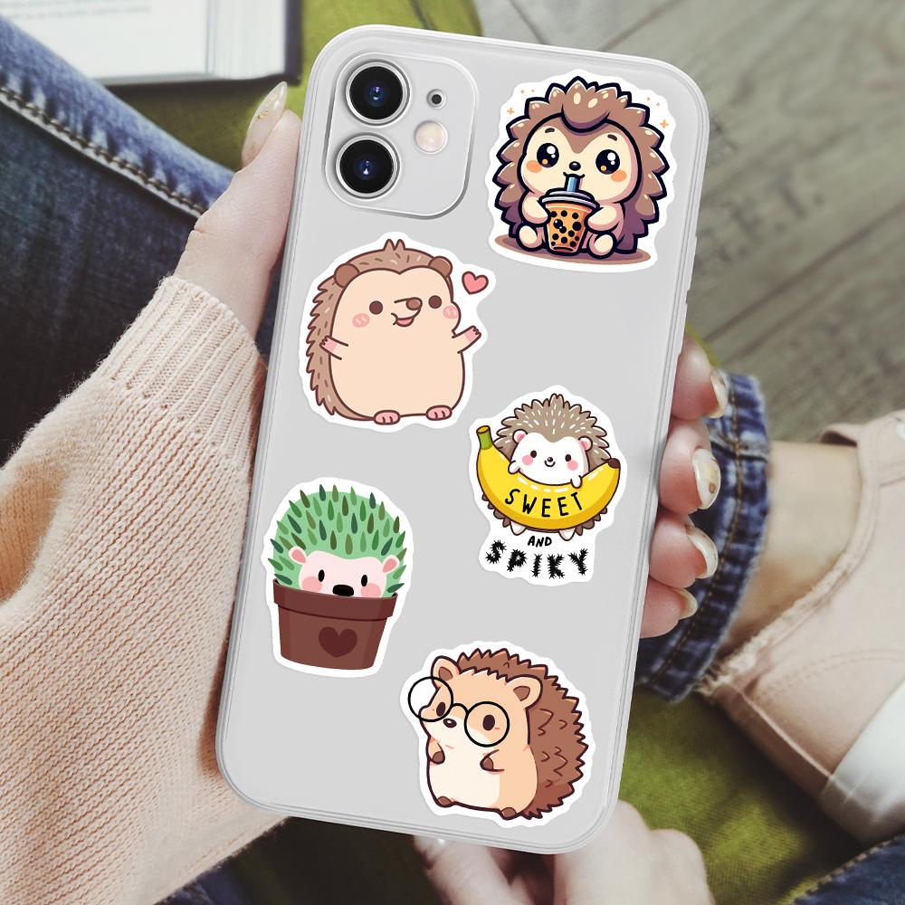 Cartoon Hedgehog Stickers Collection Kids Diy Toy Gift Waterproof Decal Scrapbook Junk Journals Laptop Luggage Bottle Decorative