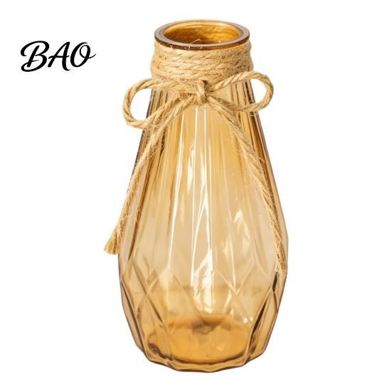 Einzigartige Reliefvase Dekorative Blumenvase, Transparenter Glasstil Halter für Heimvasen Trockenblumen Deko, Moderner Verdickter Blumenbehälter Frisch