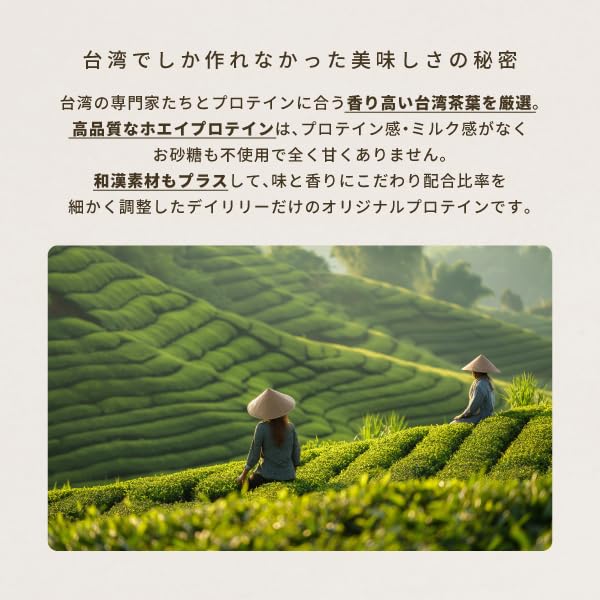 DAYLILY Taiwanese Tea Protein TAIWAN TEA PROTEIN Not At All Sweet Whey Protein No or Sugar Tea Large Pack 600g Preservatives, Sweeteners, (Tieguanyin