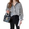 2024 Women's Casual White Long Sleeve Slimming Shirt - Versatile Spring & Autumn Solid Color Jacket