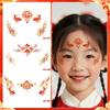 New Year Glitter Tattoo Stickers for Kids: Non-toxic, Easy to Clean, High-End, Cute Forehead Designs.