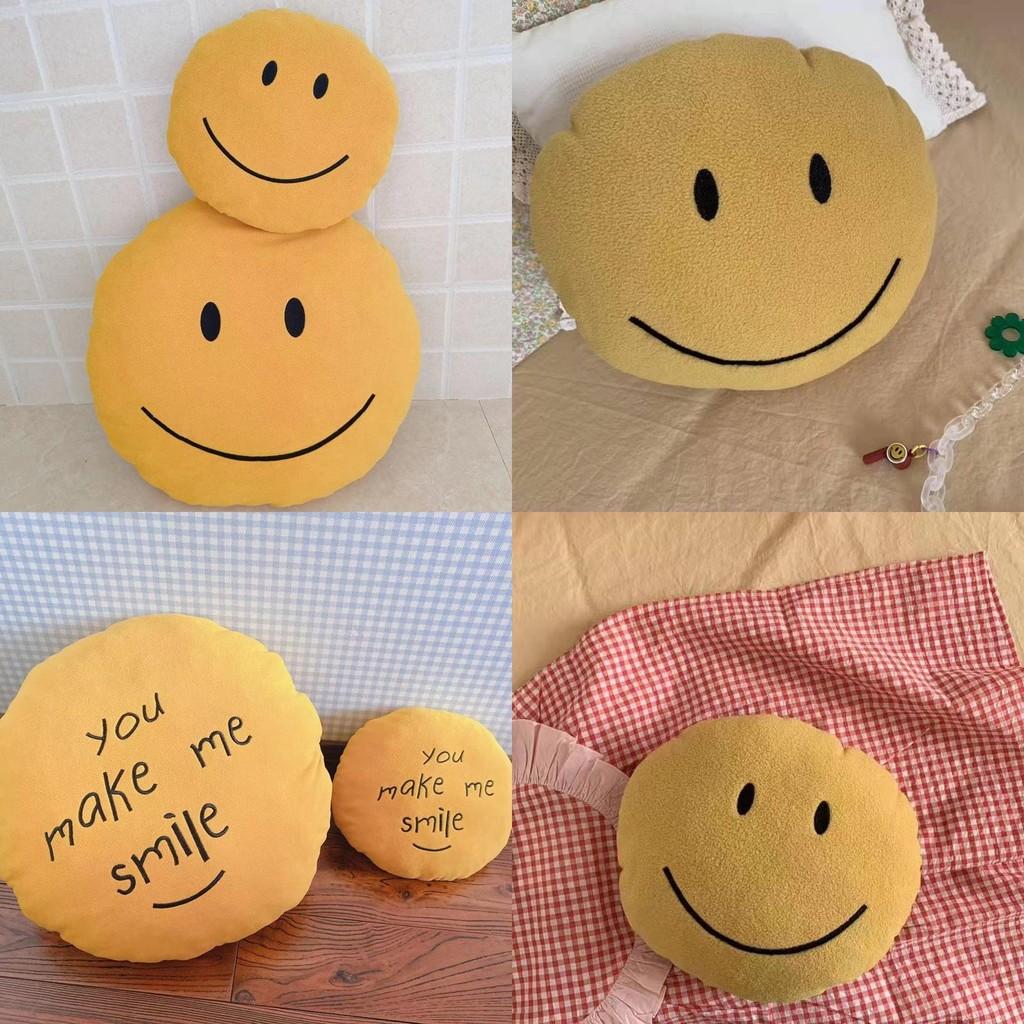 Happy Face Smiley Stuffed Toy Girl Children Bedroom Decoration Sofa Backrest