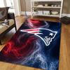 New England Patriots Flannel Pattern Square Carpet,Area Rug,Carpet Rug for Living Room Bedroom Sofa Playroom Decor,Non-slip Floor Mat