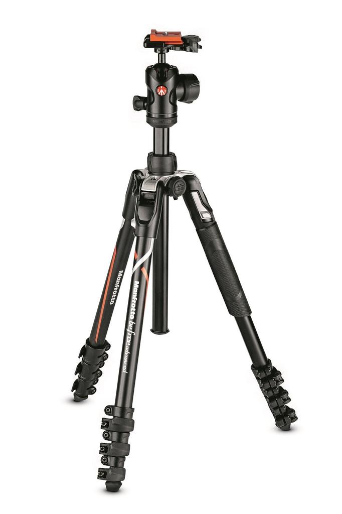 Manfrotto Befree Advanced Aluminum Tripod Kit with Quick Release Plate for Sony and Tripod, 4-Section, Lever-Lock Type, L-Type 7 9 (MKBFRLA-BH)