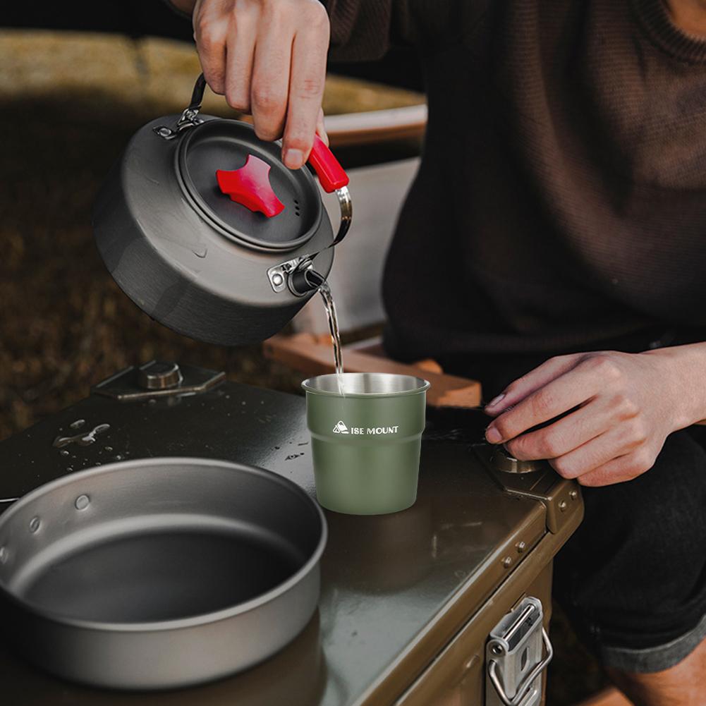 300ML Beer Wine Cups Stackable Camping Cup Coffee Cup Stainless Steel Lightweight for Indoor Outdoor Travel