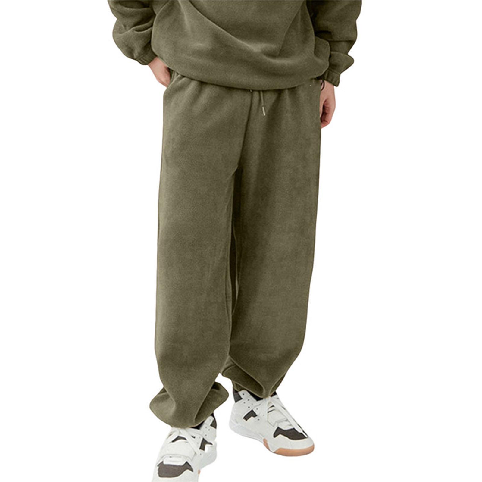 Мужские повседневные спортивные брюки большого американского размера с флисовой подкладкой L