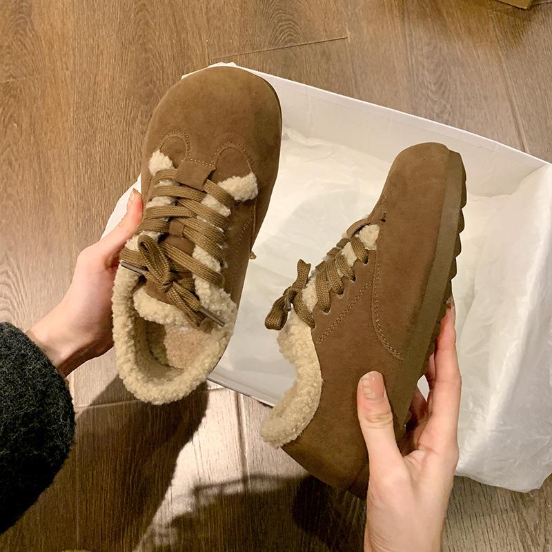 

Зимние сапоги пушистые туфли женские Boken all-inclusive хлопковые туфли туфли женские туфли новые флисовые осень и зима 2024 Boken обувь флис 35 хаки