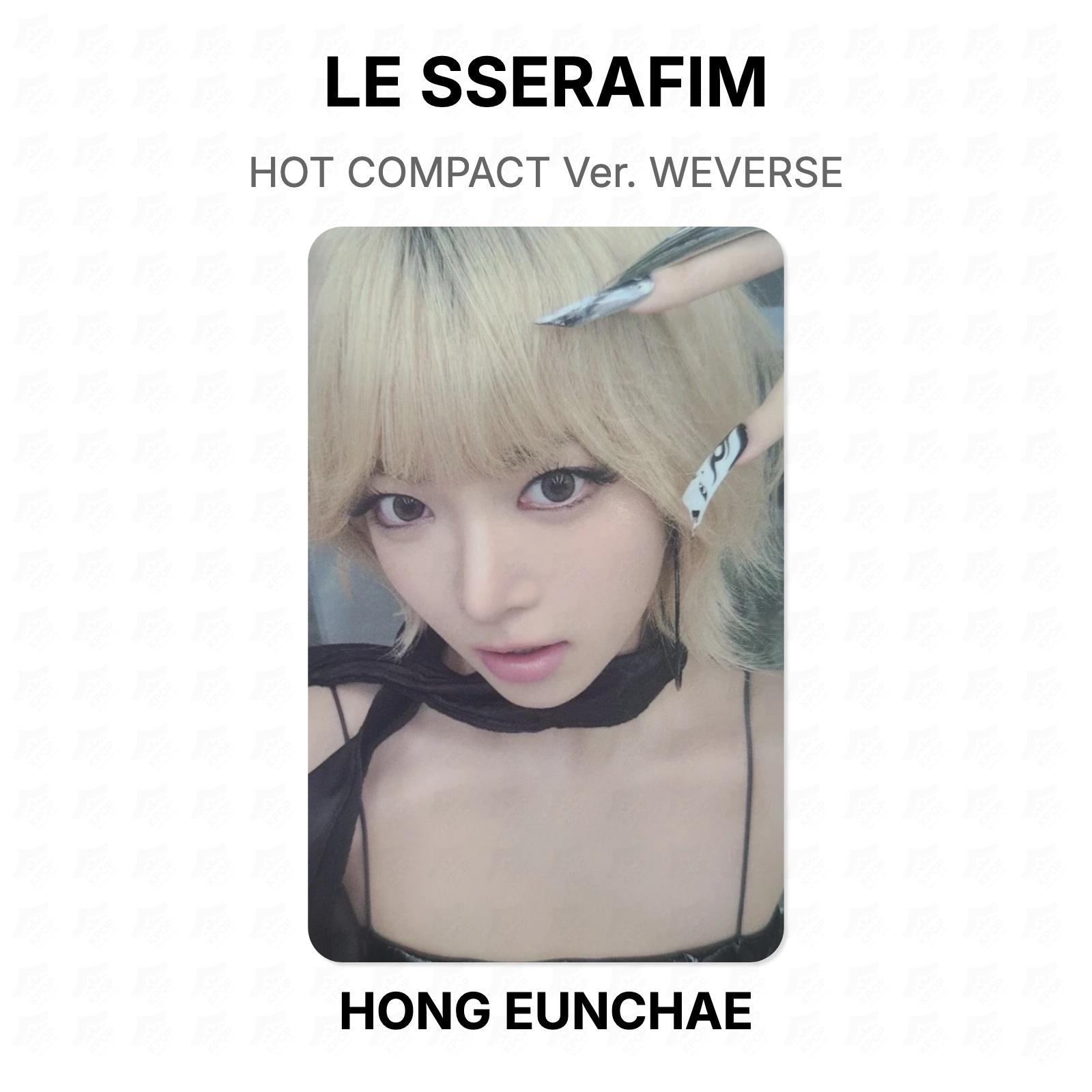 LE SSERAFIM HOT COMPACT Версия. Официальная фотокарточка WEVERSE HONG EUNCHAE