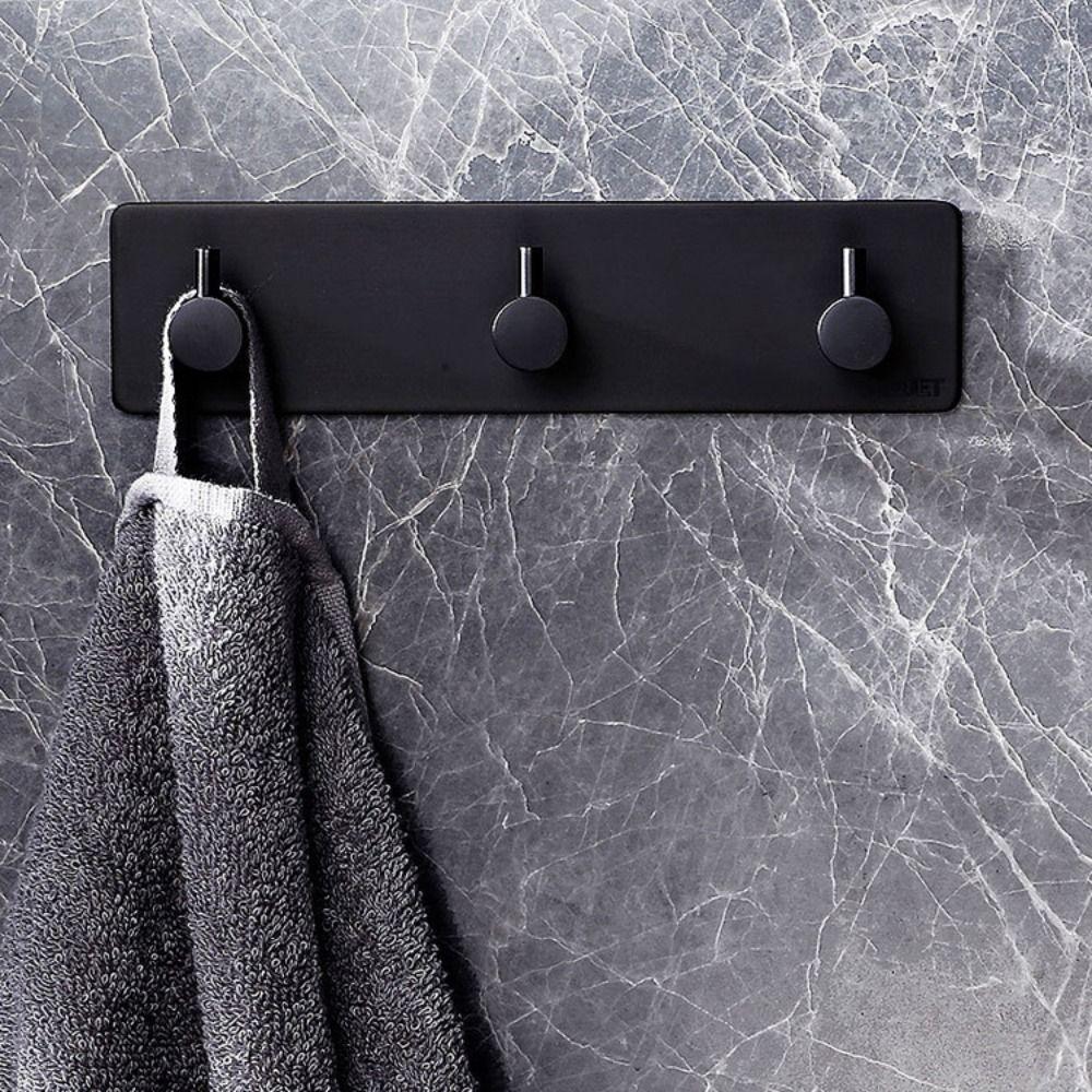 

Черный настенный крючок, сверхмощный брелок для ключей, декоративный крючок для одежды из нержавеющей стали, ванная комната