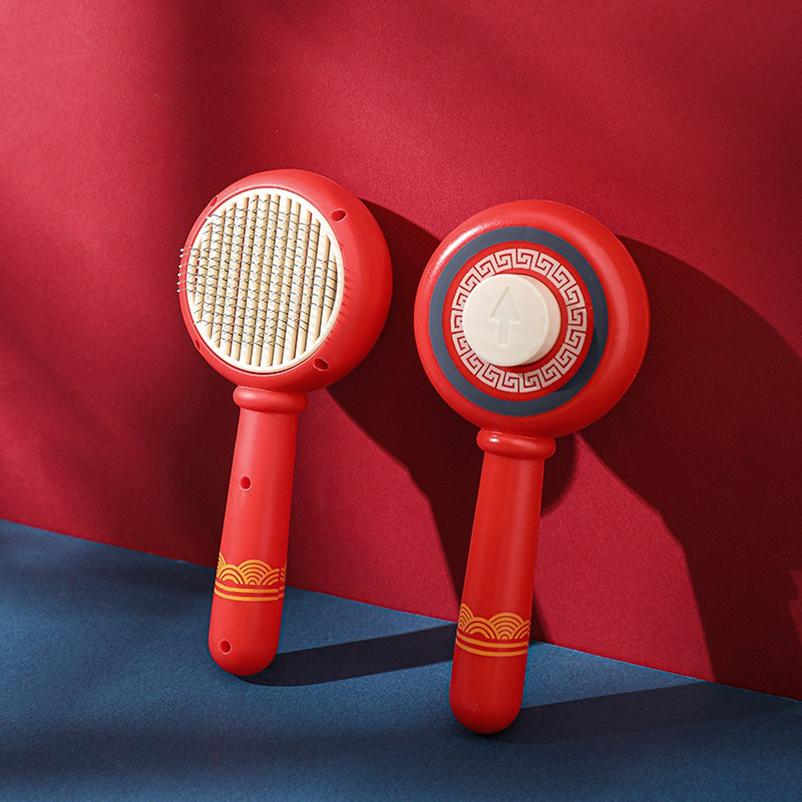 

Новая популярная расческа для кошек, специальная расческа для кошек, щетка для плавающих артефактов из шерсти, расческа для собак, чистящие средства для домашних животных красный