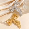 Luxury Exquisite Baguette Zircon Bow Brooches Full Paved Crystal Ribbon Lapel Pin for Women Suit Coat Wedding Party Jewelry Gift
