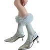 Women Ankle Dress Socks Sweet Ruffle Frilly Crew Socks Ballet Style Calf Socks Princesses Socks Cotton Bootie Socks