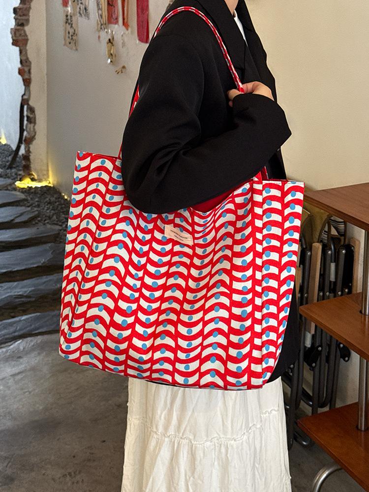 

Корейская повседневная клетчатая двусторонняя холщовая сумка на спину женская летняя вместительная сумка-тоут на плечо сумка для поездок в колледж