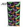 Festive Halloween Curtain Foil Fringe for Halloween, Orange Purple Black Background Photo Booth Backdrop Props, Pumpkin Ghost Bat Party Decoration