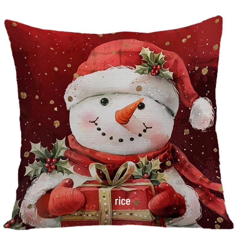 

New Christmas Polyester Pillowcase - Holiday Decor for Living Room Sofa & Bedroom Cushion Cover 45*45cm (without pillow insert)
