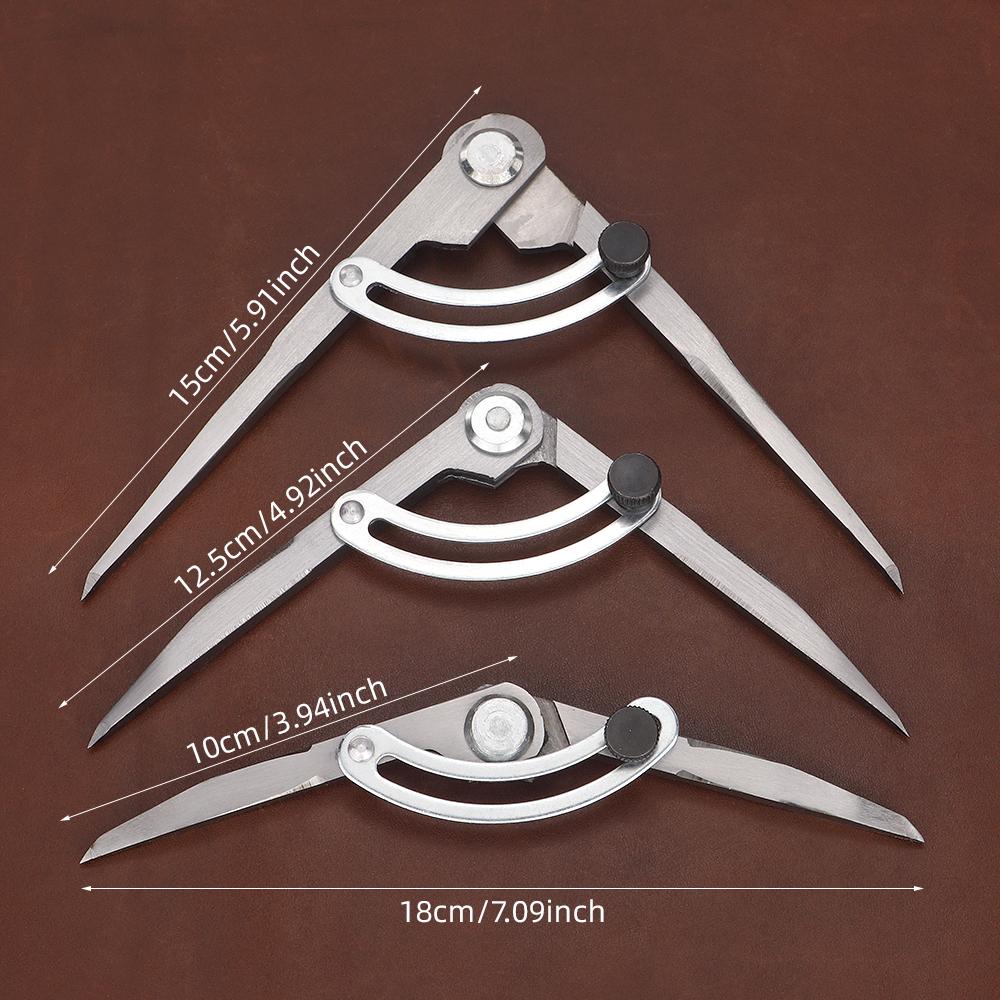 1pc Leathercraft  Measuring Marking Ruler Device, Leather Craftwork Spacing Gauge Accessories, DIY Leather Adjustable Scriber