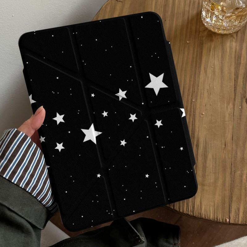 Magnetic Detachable IPad Case With Star Black Background Y-Shaped Stand Pen Slot Air Mini Pro 11