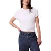 Calvin Klein Simple Round Neck Soft Comfortable Casual Short Sleeve T-Shirt Women tops 44D202G-YAA