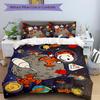 Space Adventure Snoopy Printed 3pcs Bedding Set Soft Microfiber 1 Duvet Cover And 2 Pillowcases Home Bedroom Decor Xmas Gift Ek141