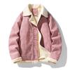 American Retro Leather Jacket with Velvet Lining - Warm Winter Lapel Zipper Coat