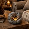 Ornaments Candle Holder Multi-functional Sleeping Wolf Candlestick Ring Display Plate Home Decor