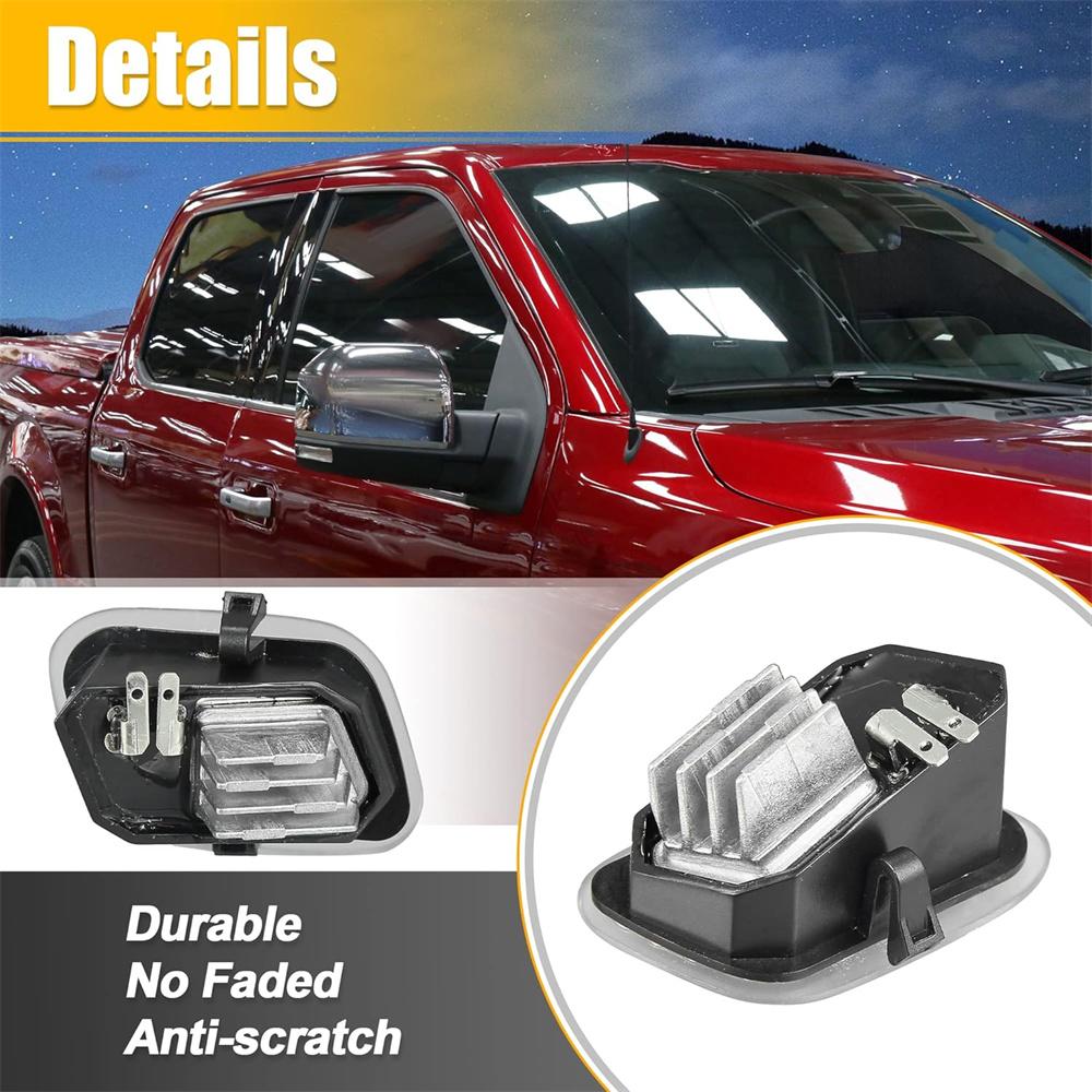 2x Weiße LED Spiegelpfützenleuchten für 17-22 F-150 F250 F350 F450 Super Duty