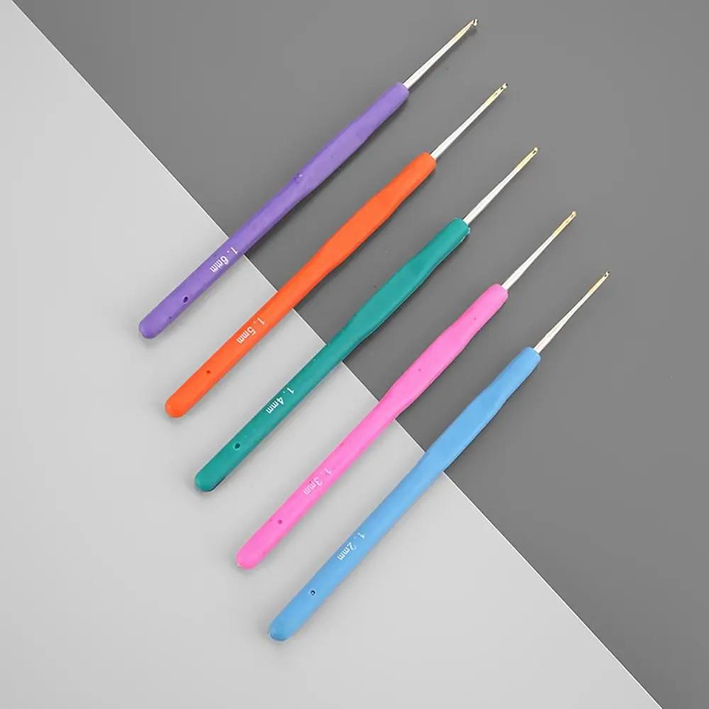 New Rubber Handle Knitting Needles Long Multisize Crocheting Needles Weaving Tool DIY Sewing Accessories