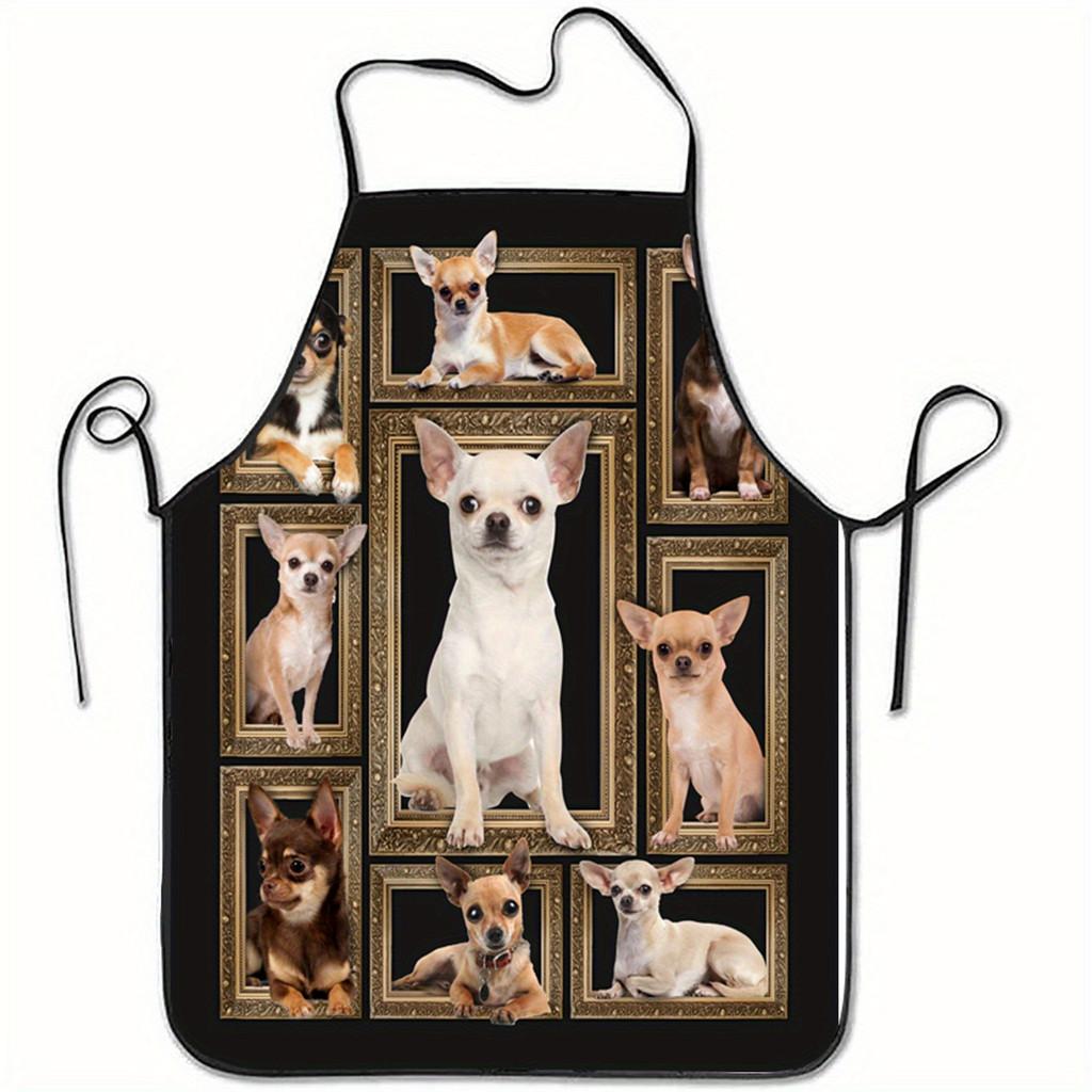 Waterproof Sleeveless Apron With Unique Print For Barbecuing And Creative Styling