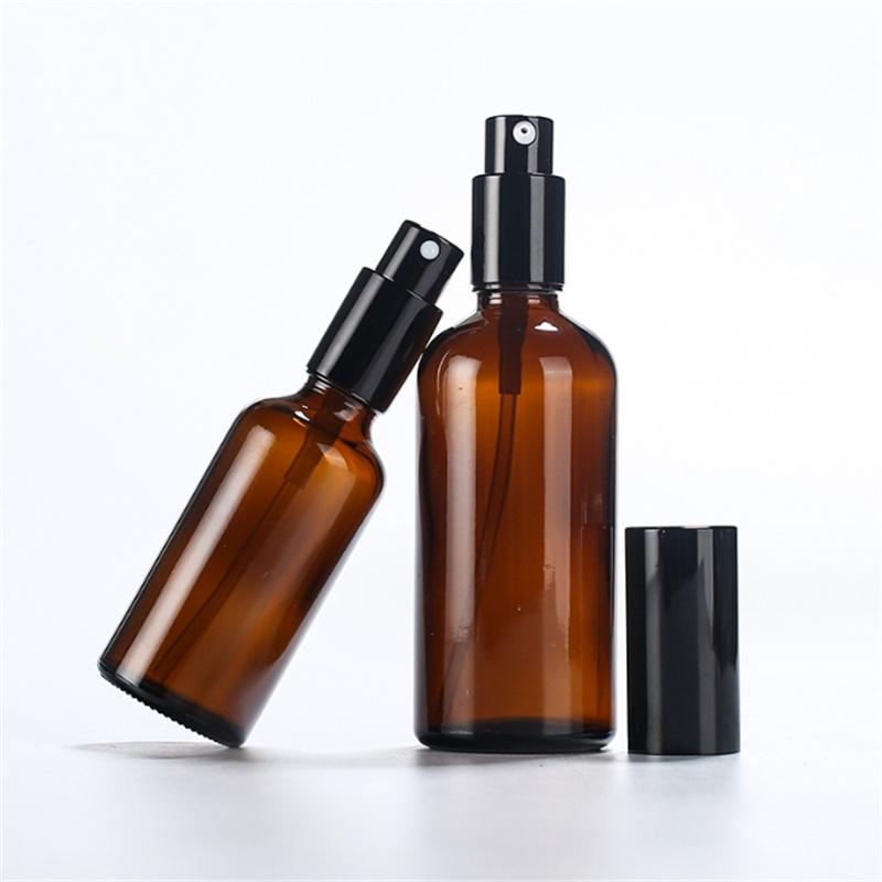 1 Stück 30ml 50ml 100ml Bernstein Reise Nachfüllbare Flasche Glas Sprühflasche Parfümflasche Sprüher Zerstäuberflasche Ätherisches Öl Flasche