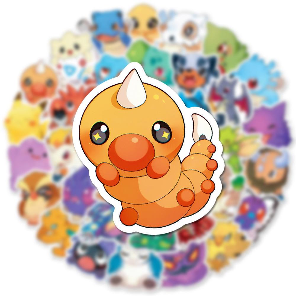 10/30/50pcs Cartoon  Graffiti Stickers Kawaii Pikachu Decals DIY Stationery Laptop Phone Cases Classic Anime Sticker