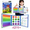 [TAETOE Educational Toy] Fractions, Number Play, Elementary School Student Educational Toy [Fractions, Decimals, Percentages (%) + Tile Sticks,