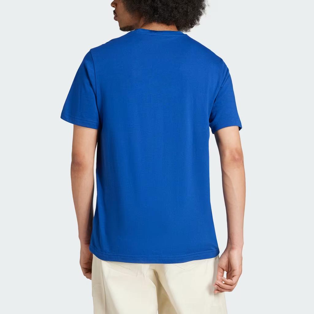 Adidas Originals Graphics Fashion Simple Round Neck Pullover Short Sleeve T-Shirt Men Tops Dark-Blue IZ4832
