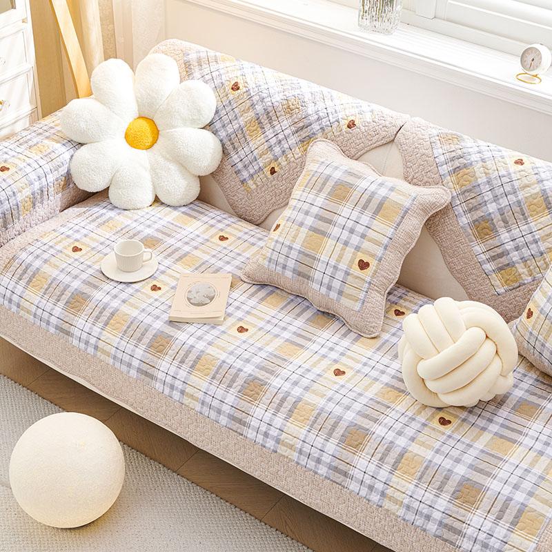 

Новая подушка для дивана из чистого хлопка и противоскользящая всесезонная универсальная хлопковая кожаная подушка для дивана, простая ткань для чехла на подушку сиденья 70*70cm