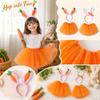 Women's Bunny Costume Two-Piece Set with Ear Headband and Skirt for Stage Performance Cosplay Party