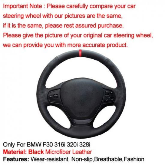 For BMW F30 316i 320i 328i Hand Sewing Car Steering Wheel Cover Car Protector