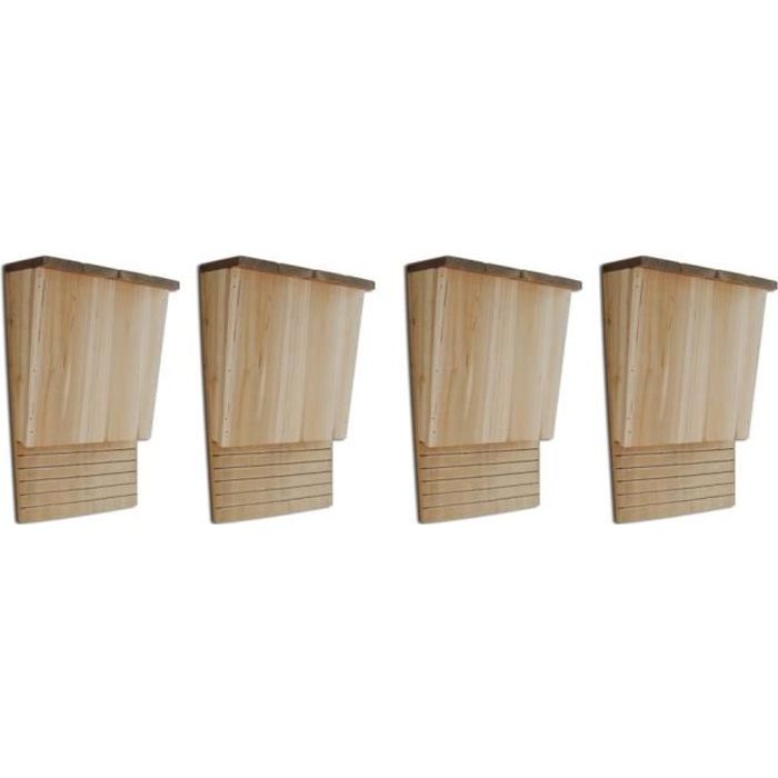 VidaXL Bat House 4 Pcs 22 X 12 X 34 Cm Wood