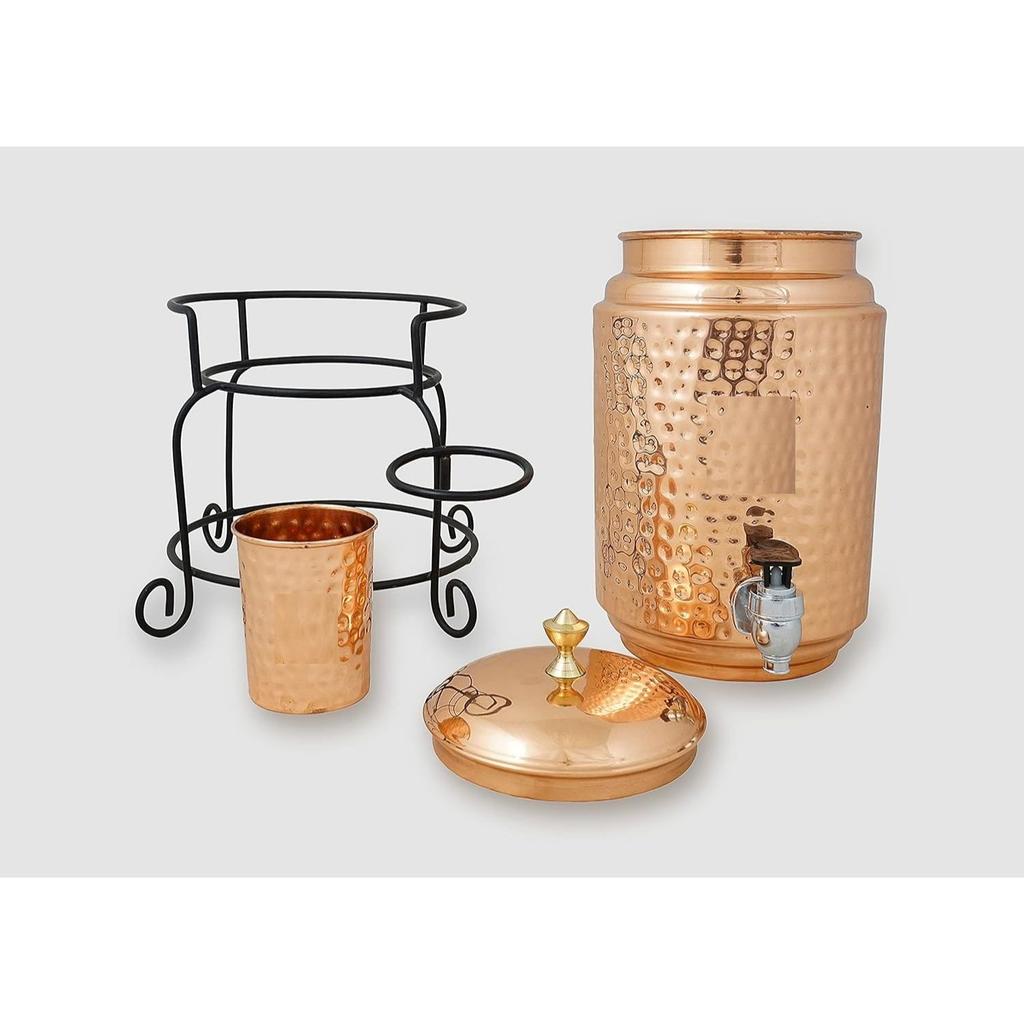 Butelka na wodę Copper, 1000 ml, zestaw 1, zielony nadruk (Pojemnik 5 litrów)