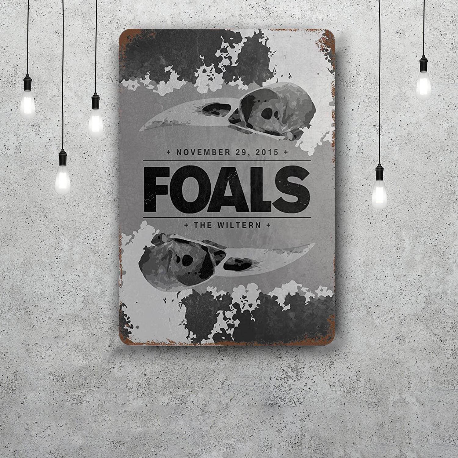 

Foals Decor Poster Vintage Tin Sign Metal Sign Decorative Plaque for Pub Bar Man Cave Club Wall Decoration 20x30cm（7.8x11.8inch）