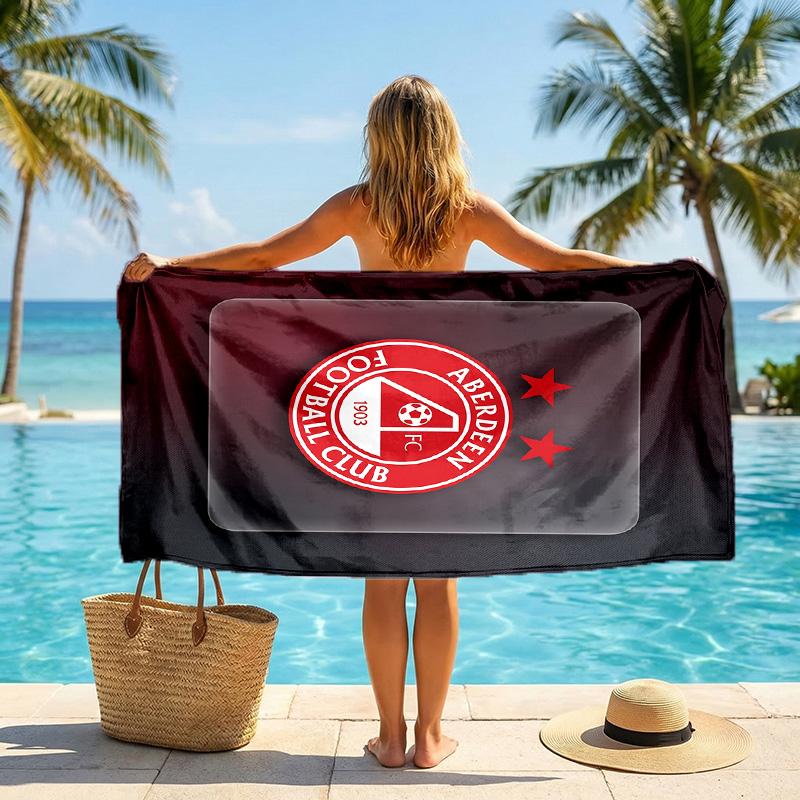 Asciugamano da Spiaggia Asciugatura Rapida Aberdeen FC Stampa Microfibra Assorbente Portatile da Viaggio Asciugamano da Nuoto