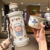 Thermos Cup Large Capacity Kettle High Appearance Level Stainless Steel Cup Cute Male and Female Students with Cover New Water Cup