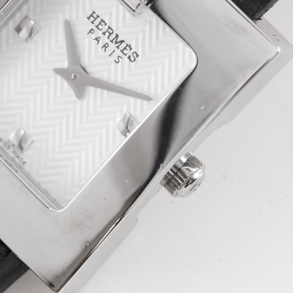 HERMES Belt watch Watches BE1.110 WhiteDial Stainless Steel/leather Quartz Analog display Women Used