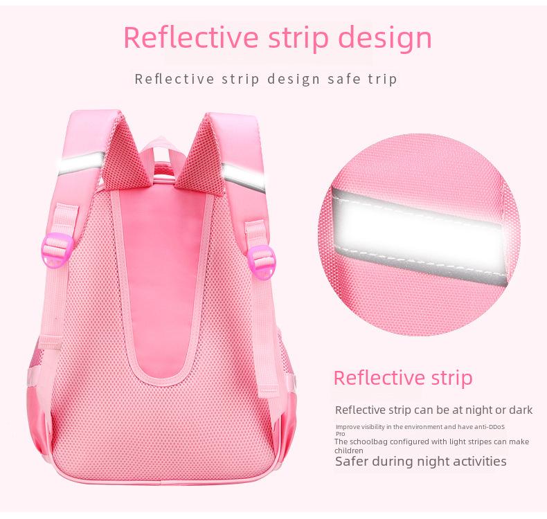 Elementary School Trolley Backpack for Girls (Grades 1-3 and 5-6), Ages 6-12, Korean Style