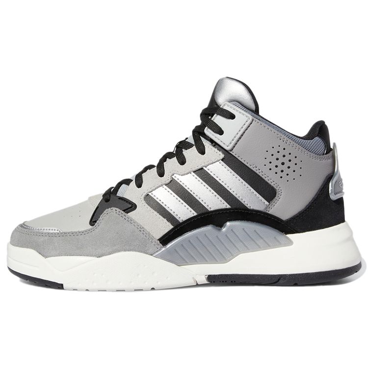 Adidas Neo 5Th Quarter Durable Breathable Mid-Top Skate Shoes Women Skate Shoes Silver GW7009