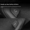 Waterproof Suede Door Switch Button Stickers Non-Slip Anti-Scratch Car Window Lift Button Trim Covers Auto Interior Accessories