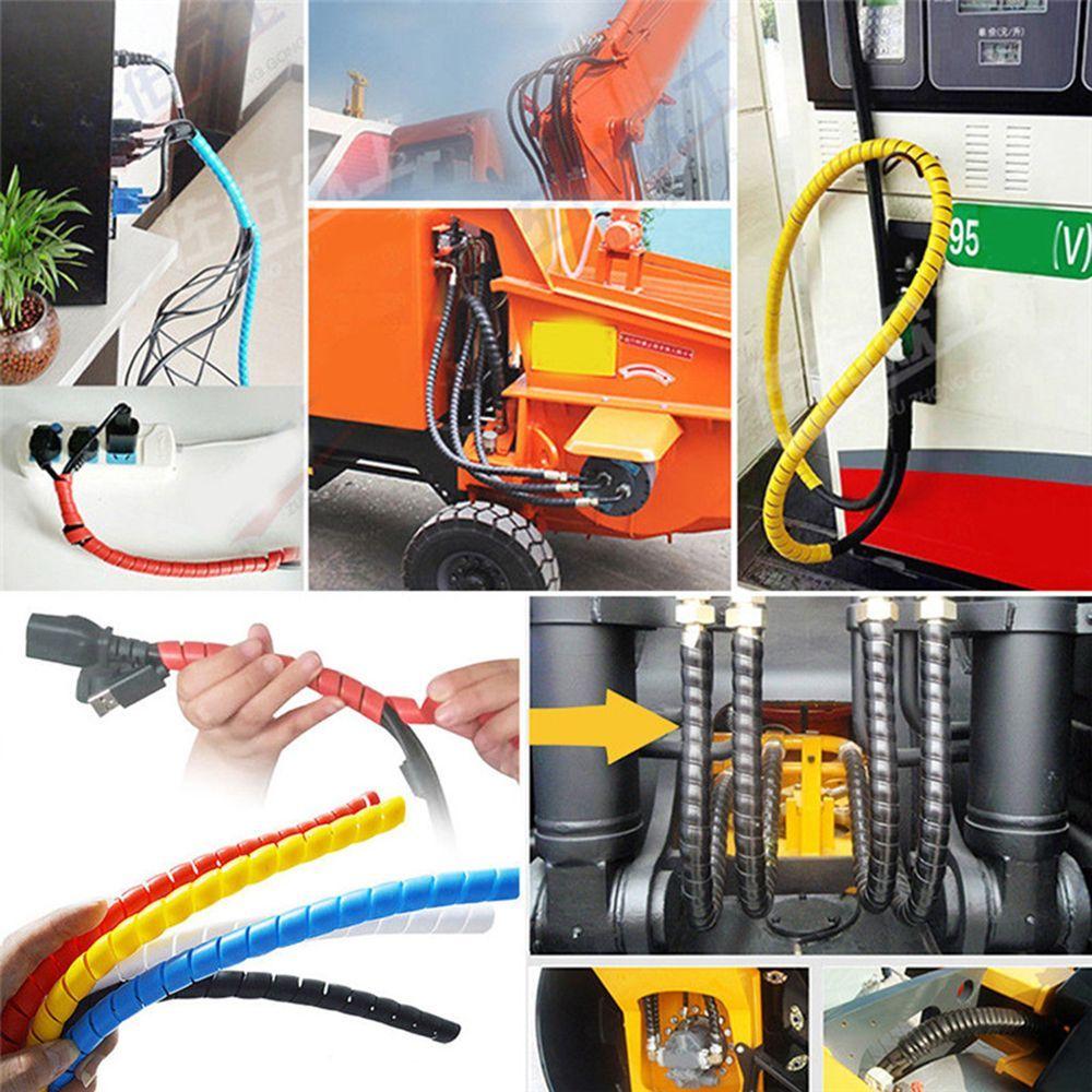 Colorful Wrap Tube Retardant Spiral Wire Cable Sleeves Winding Pipe Casing
