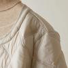 Quilted Line Small Fragrance Cotton Coat for Womens Lightweight and Versatile Intellectual Temperament Thin Cotton Coat